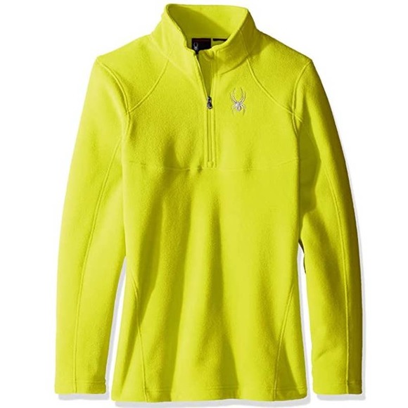 NWT Spyder speed fleece pullover acid yellow